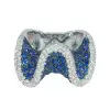 6ctw White and Blue Sapphire Paved Wave Cocktail Ring