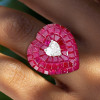 6ctw Invisible-set Ruby Heart Halo Promise Ring