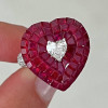 6ctw Invisible-set Ruby Heart Halo Promise Ring