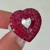 6ctw Invisible-set Ruby Heart Halo Promise Ring
