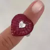 6ctw Invisible-set Ruby Heart Halo Promise Ring