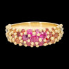 3.5ctw Round Cut Rainbow Sapphire Promise Ring