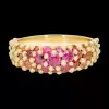 3.5ctw Round Cut Rainbow Sapphire Promise Ring