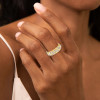 4ctw Multi-cut White Sapphire Two Tone Cigar Band