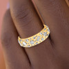 4ctw Multi-cut White Sapphire Two Tone Cigar Band