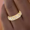 4ctw Multi-cut White Sapphire Two Tone Cigar Band