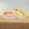4ctw Multi-cut White Sapphire Two Tone Cigar Band