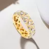 4ctw Multi-cut White Sapphire Two Tone Cigar Band