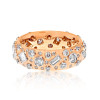 4ctw Multi-cut White Sapphire Two Tone Cigar Band