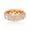 4ctw Multi-cut White Sapphire Two Tone Cigar Band
