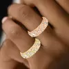 4ctw Multi-cut White Sapphire Two Tone Cigar Band