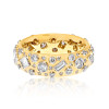 4ctw Multi-cut White Sapphire Two Tone Cigar Band