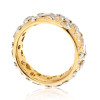 4ctw Multi-cut White Sapphire Two Tone Cigar Band
