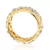 4ctw Multi-cut White Sapphire Two Tone Cigar Band