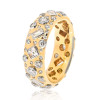 4ctw Multi-cut White Sapphire Two Tone Cigar Band
