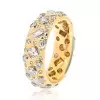 4ctw Multi-cut White Sapphire Two Tone Cigar Band