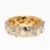 4ctw Multi-cut White Sapphire Two Tone Cigar Band