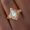 1.2ct Pear Cut Moonstone Vintage Cocktail ring