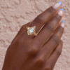 1.2ct Pear Cut Moonstone Vintage Cocktail ring