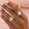 1.2ct Pear Cut Moonstone Vintage Cocktail ring