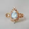 1.2ct Pear Cut Moonstone Vintage Cocktail ring