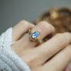 1.2ct Pear Cut Moonstone Vintage Cocktail ring
