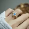 1.2ct Pear Cut Moonstone Vintage Cocktail ring
