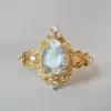 1.2ct Pear Cut Moonstone Vintage Cocktail ring