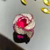 2ct Oval Cut Ruby Art-deco Twist Engagement Ring