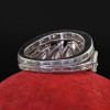 6ctw Pear and Baguette Cut Vintage Tiara Ring