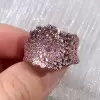 4ctw Round Cut Pink Sapphire Cluster Asymmetric Cocktail Ring