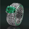 4ct Cushion Cut Multicolor Nature-inspired Engagement Ring