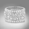 7ctw Round Cut Multicolor Sapphire Paved Wedding Band