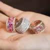 7ctw Round Cut Multicolor Sapphire Paved Wedding Band