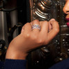 7ctw Round Cut Multicolor Sapphire Paved Wedding Band