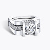 3ct Round Cut Modern Style Square Wedding Ring Set