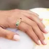 3.7ctw Oval Cut Multicolor Sapphire Five Stone Promise Ring