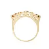 3.7ctw Oval Cut Multicolor Sapphire Five Stone Promise Ring