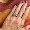 3.5ct Heart Cut Two Tone Matte Bombe Ring