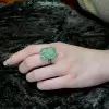 20ct Large Crown Emerald Two Tone Statement Cocktail Ring