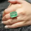 20ct Large Crown Emerald Two Tone Statement Cocktail Ring