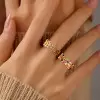 2.8ctw Multicolor Sapphire Milgrain Vintage Bubble Ring