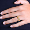 2.8ctw Multicolor Sapphire Milgrain Vintage Bubble Ring