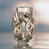 3.5ct Trillion Cut Tanzanite Blue Intertwined Modern Ring