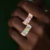 2ctw Multicolor Sapphrie Scattered Starry Ring