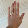 2.5ct Marquise Cut Cluster Gold Tone Engagement Ring