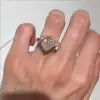 3.5ct Radiant Cut Cigar Band Simple Modern Engagement Ring