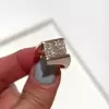 3.5ct Radiant Cut Cigar Band Simple Modern Engagement Ring