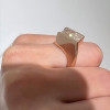 3.5ct Radiant Cut Cigar Band Simple Modern Engagement Ring