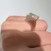 3.5ct Radiant Cut Cigar Band Simple Modern Engagement Ring